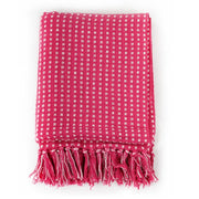 Copriletto in Cotone a Quadri 160x210 cm Rosa 245334