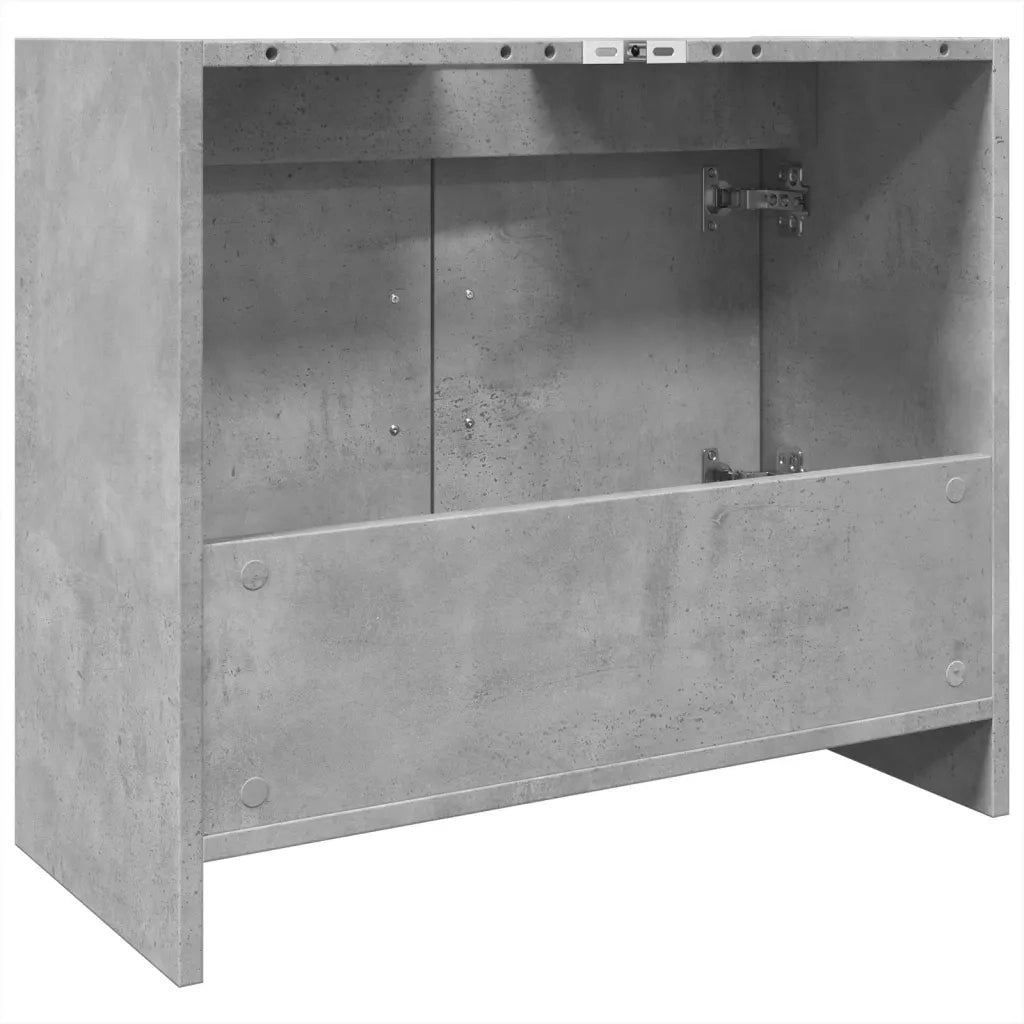 Mobile Lavabo | Armadio Lavabo Grigio Cemento 63x29x55 cm in Legno Multistrato