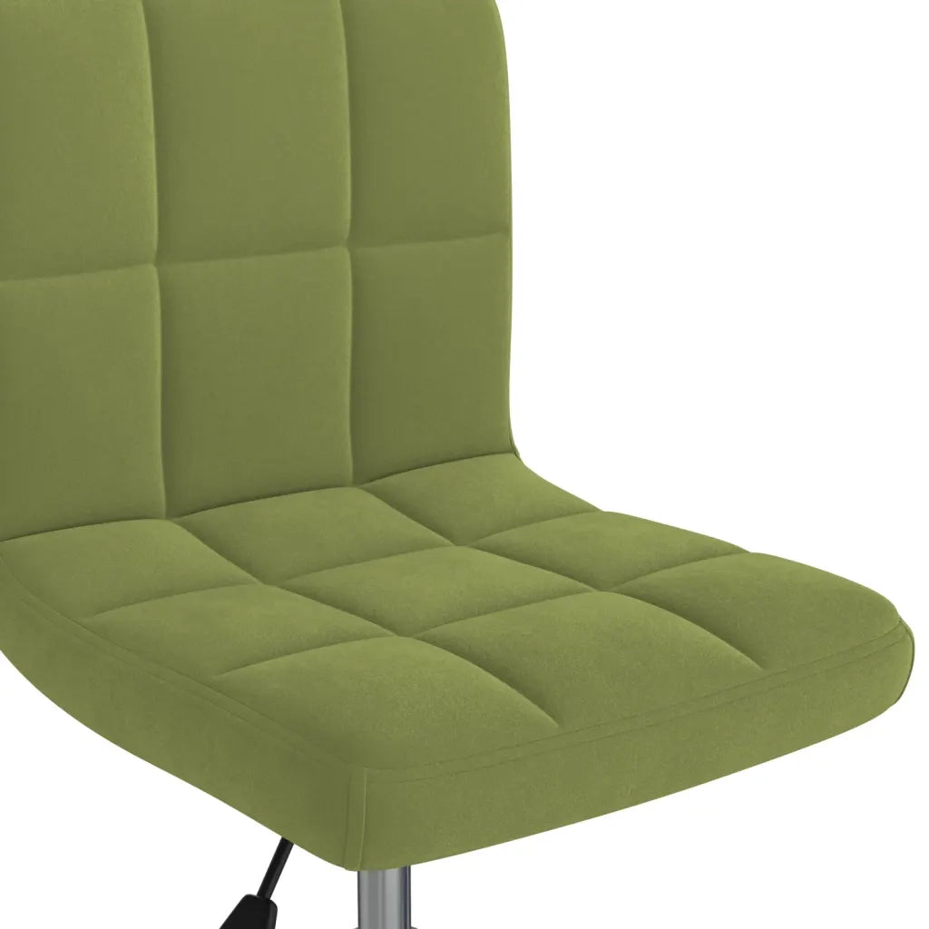 Sedia da Ufficio | Sedia da Gaming Girevole Verde Chiaro in Velluto