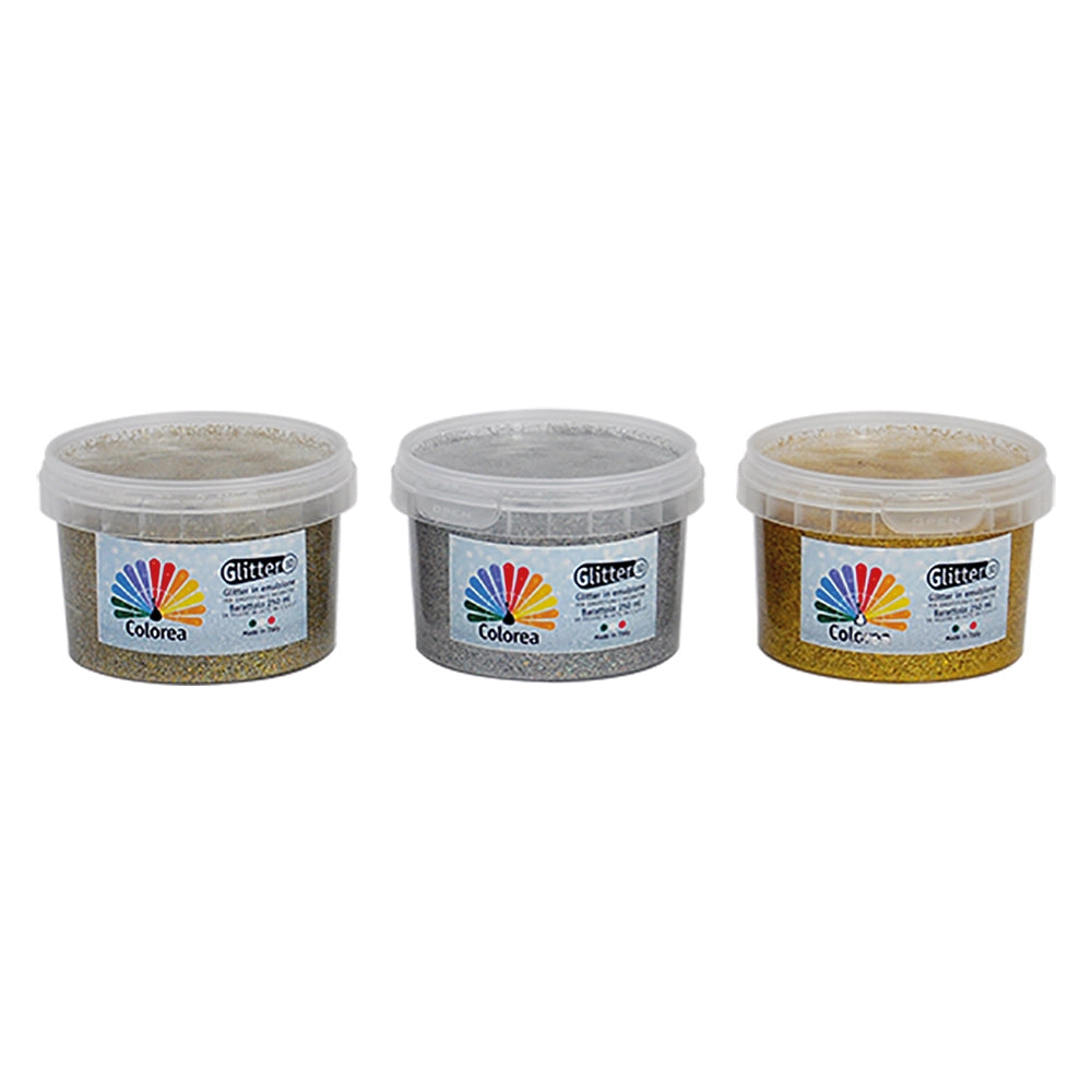 GLITTER PRISMATICI PER DECORAZIONI ml.250 - colore verde  - COLOREA