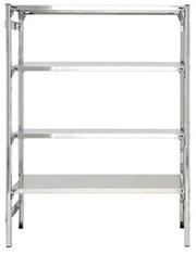 Scaffalatura modulare e lineare con ripiani in acciaio inox cm. 130x60x180h