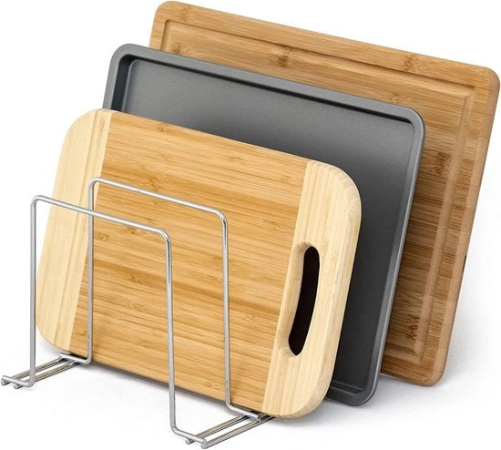 Organizzatore di spazio per contenitori in acciaio inox per cucina