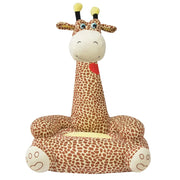 Poltrona | Sedia Relax in Peluche per Bambini Girafa Marrone