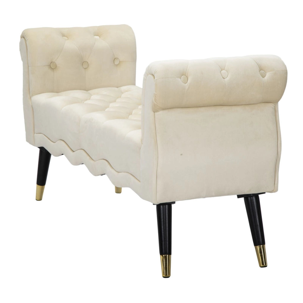 Panca VKH297, Beige, Legno, 120x40x60 cm