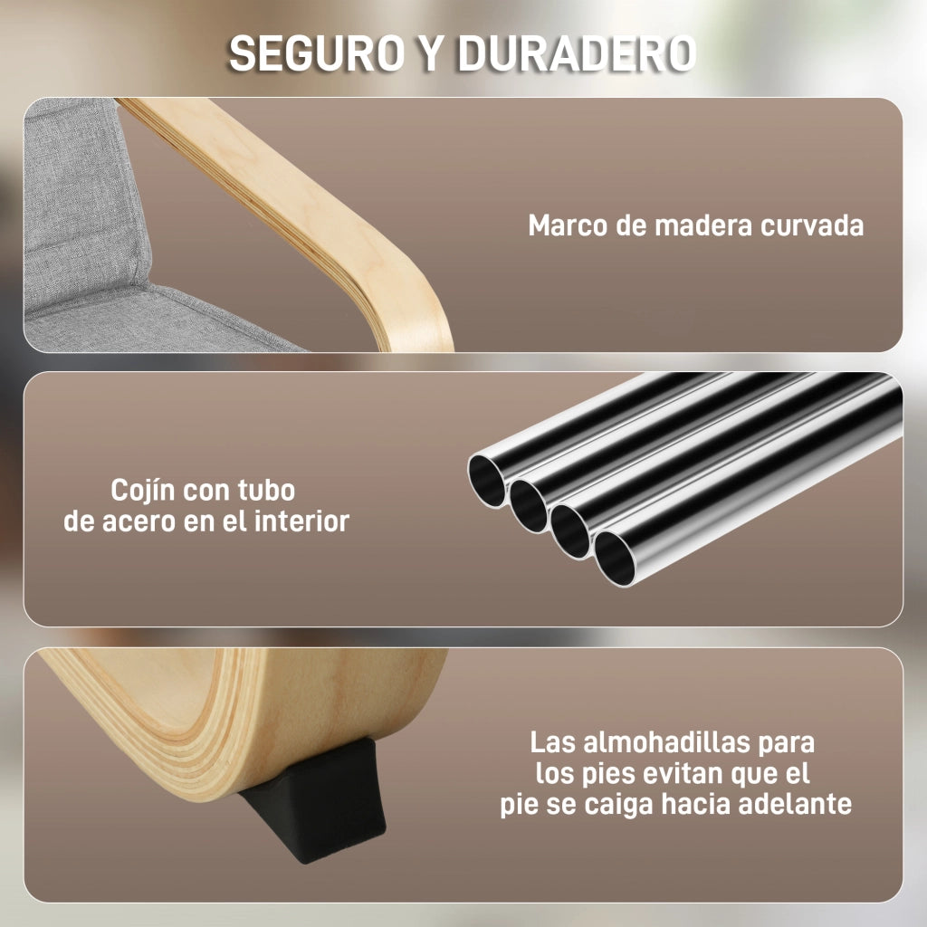 Poltrona relax con poggiapiedi regolabile ¨C Xylo ¨C tessuto grigio scuro 66,5x94x100cm