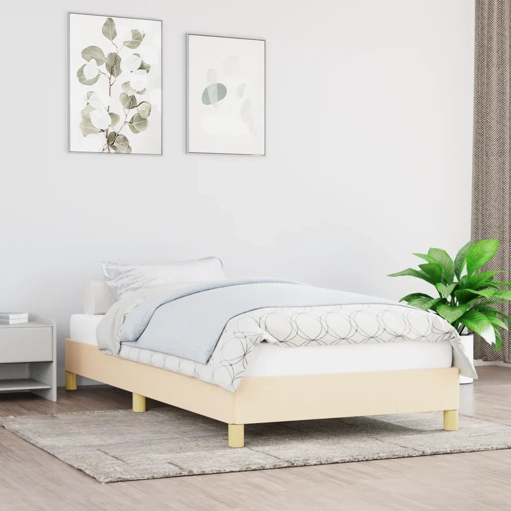 Giroletto senza Materasso Crema 90x200 cm in Tessuto