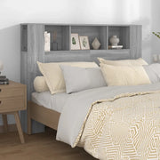 Testiera con Scomparti-Testata con Ripiani Grigio Sonoma 140x18,5x104,5 cm