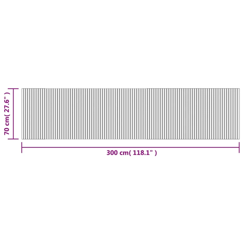 Tappeto Rettangolare Grigio 70x300 cm in BambÃ¹