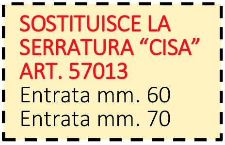 Securemme SERRATURA AD INFILARE 4 MANDATE 2 CHIAVI DM Art. 2031 E.70