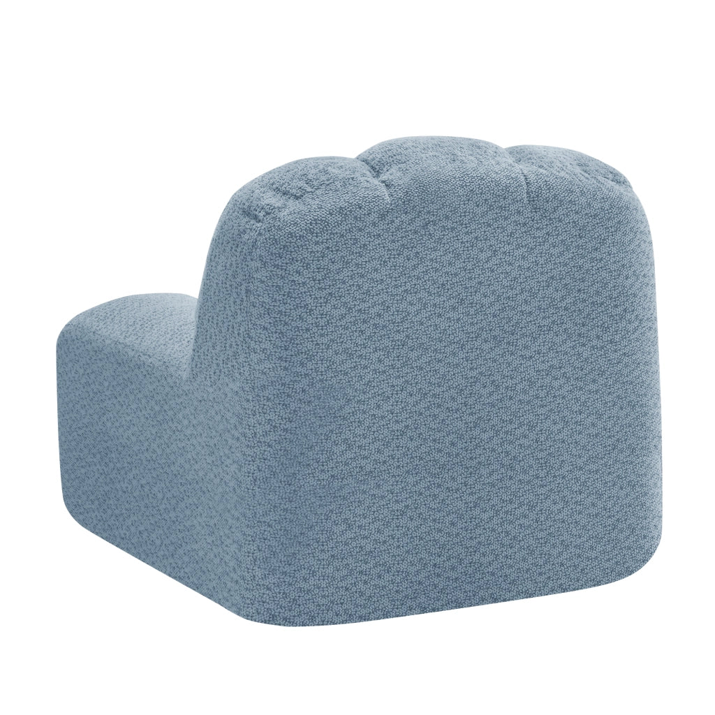 Sofà modulare senza struttura in pile granulato blu