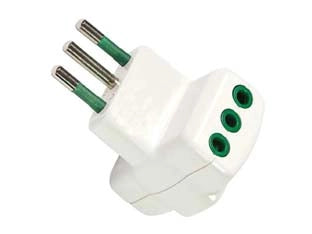 ADATTATORE TRIPLO 2 POLI + TERRA 10A BIANCO LINEA GARANTI- - bianco 82620-E - 10 pezzi FANTON
