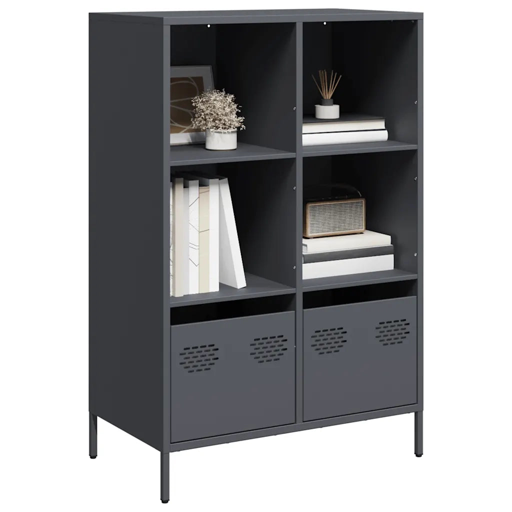 Credenza-Buffet-Armadio da cucina Antracite 68x39x103,5 cm Acciaio 707454