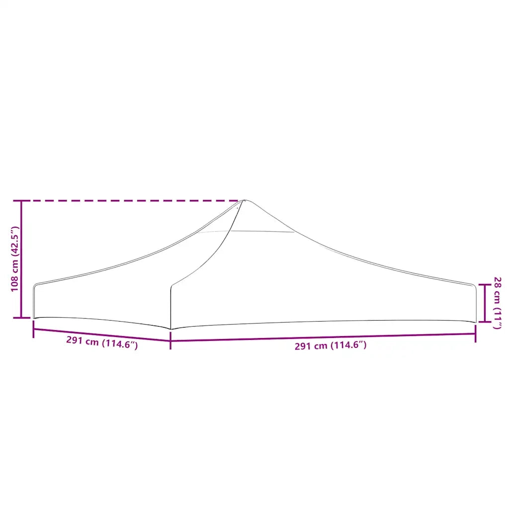 Tetto per Tendone per Feste 3x3 m Beige 270 g/m2 CFW9611955