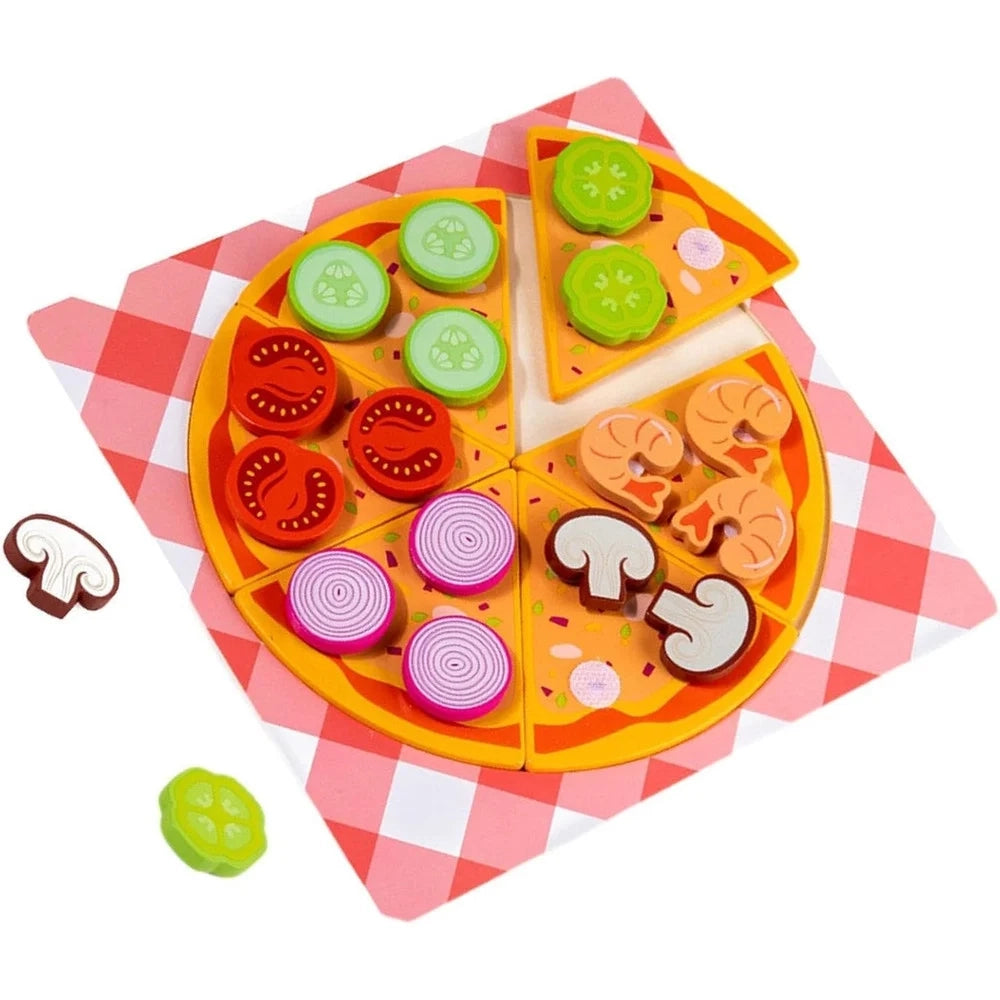 Trade Shop - Gioco Abbinamento Smistamento Forme In Legno Educativo Forma Pizza Per Bambini 07525 -