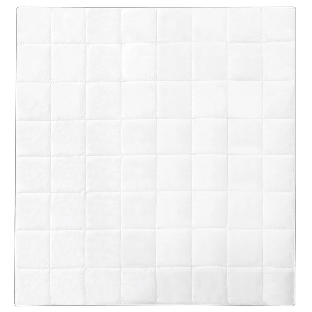 Copripiumino in cotone Japara bianco imbottitura in microfibra King Size 220 x 240 cm trapuntato per tutte le stagioni lavabile in lavatrice