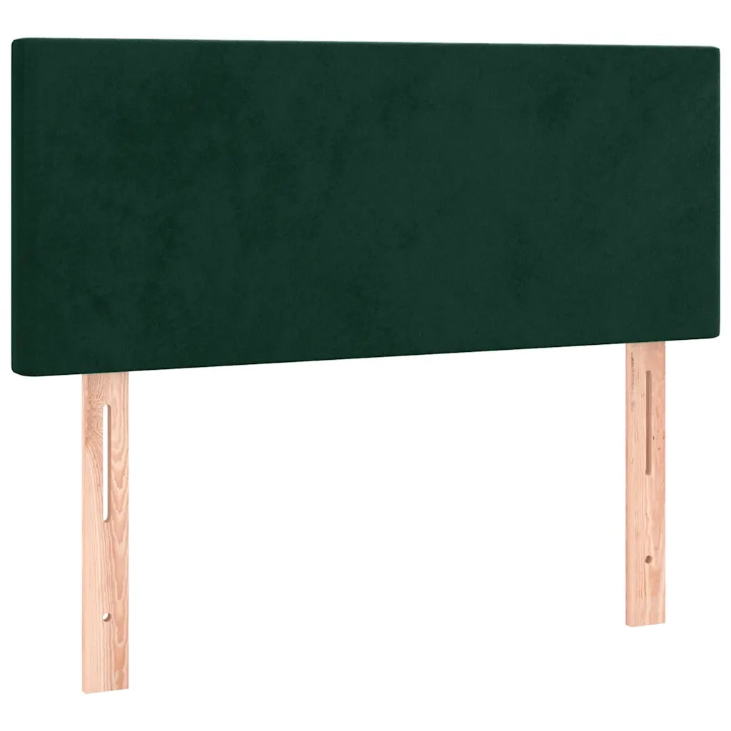 Giroletto a Molle con Materasso Verde Scuro 120x190 cm Velluto
