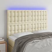 Testiera a LED Crema 144x5x118/128 cm in Similpelle 3122516