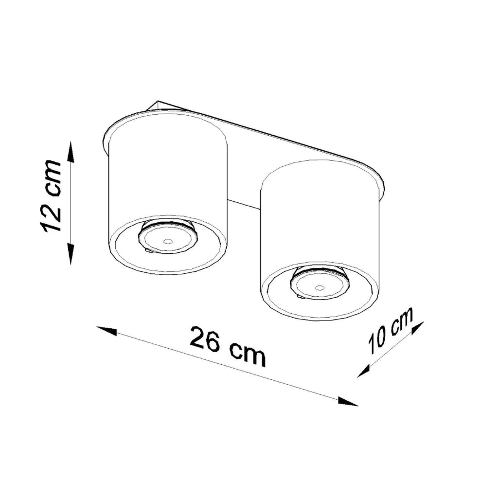 Faretto soffitto RONDEO 2 luci bianco GU10 PureLume