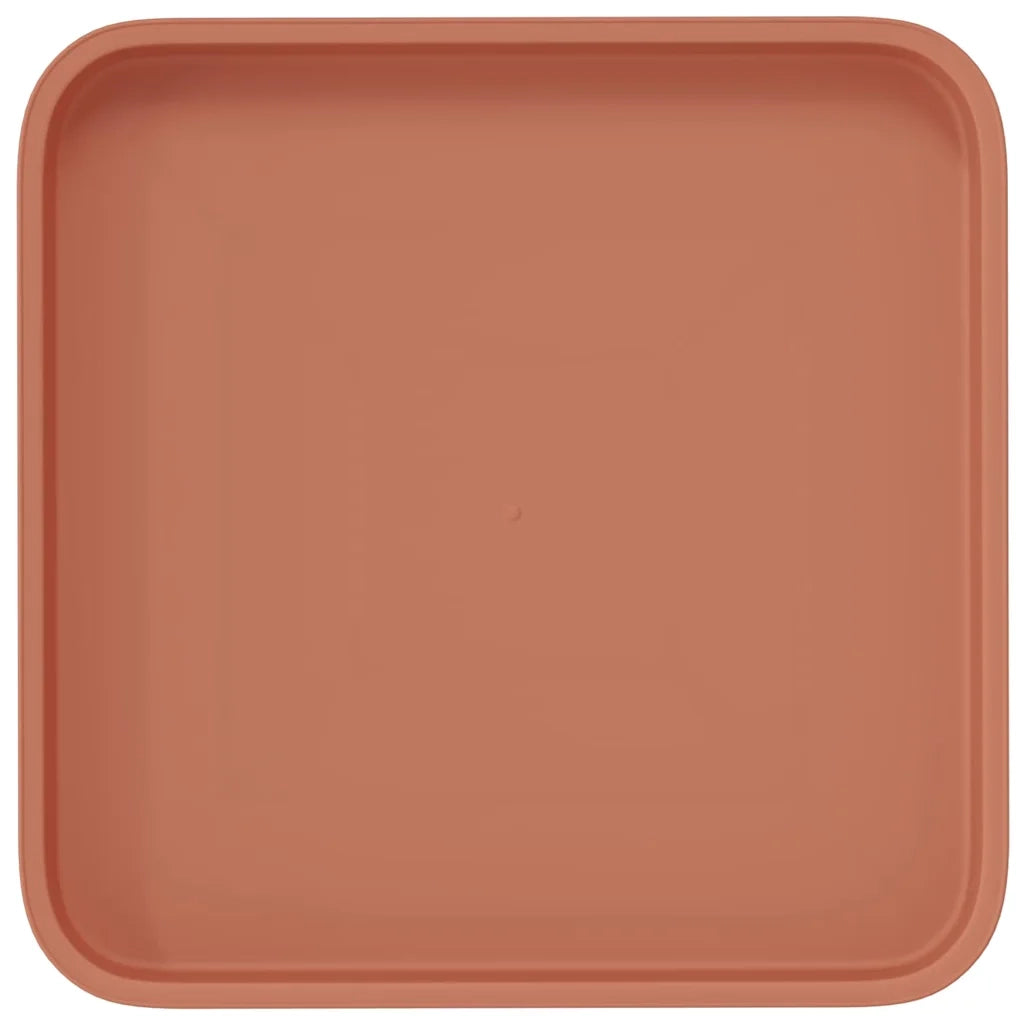 Vassoio Quadrato per Fiori 6 pcs Rosso Mattone 21 x 21 x 2 cm