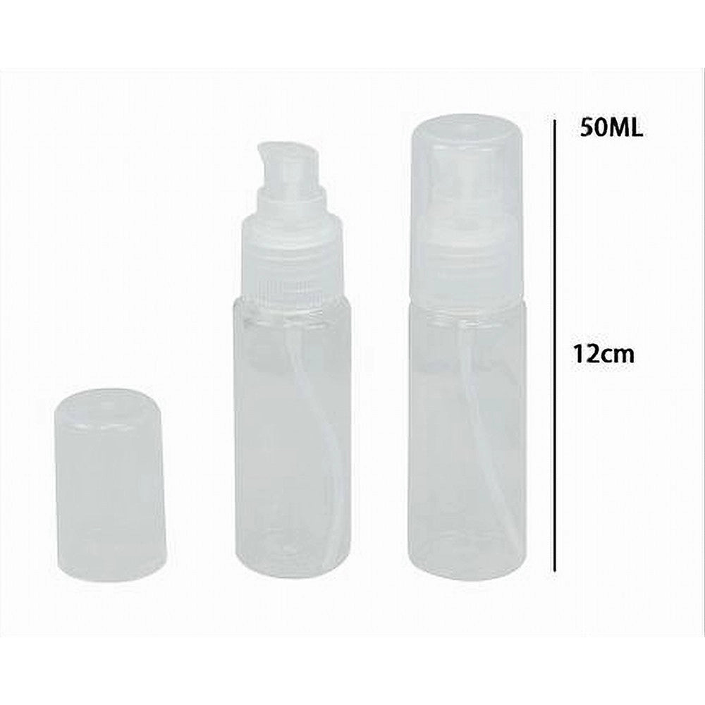 Trade Shop - Set 4pz Bottiglia Viaggio Vuota Trasparente 50ml Dispenser Pompa Per Crema 79395 -