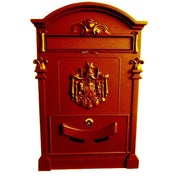 Trade Shop - Cassetta Postale Buca Lettere In Stile Antico Classico In Alluminio Verniciato - Marrone