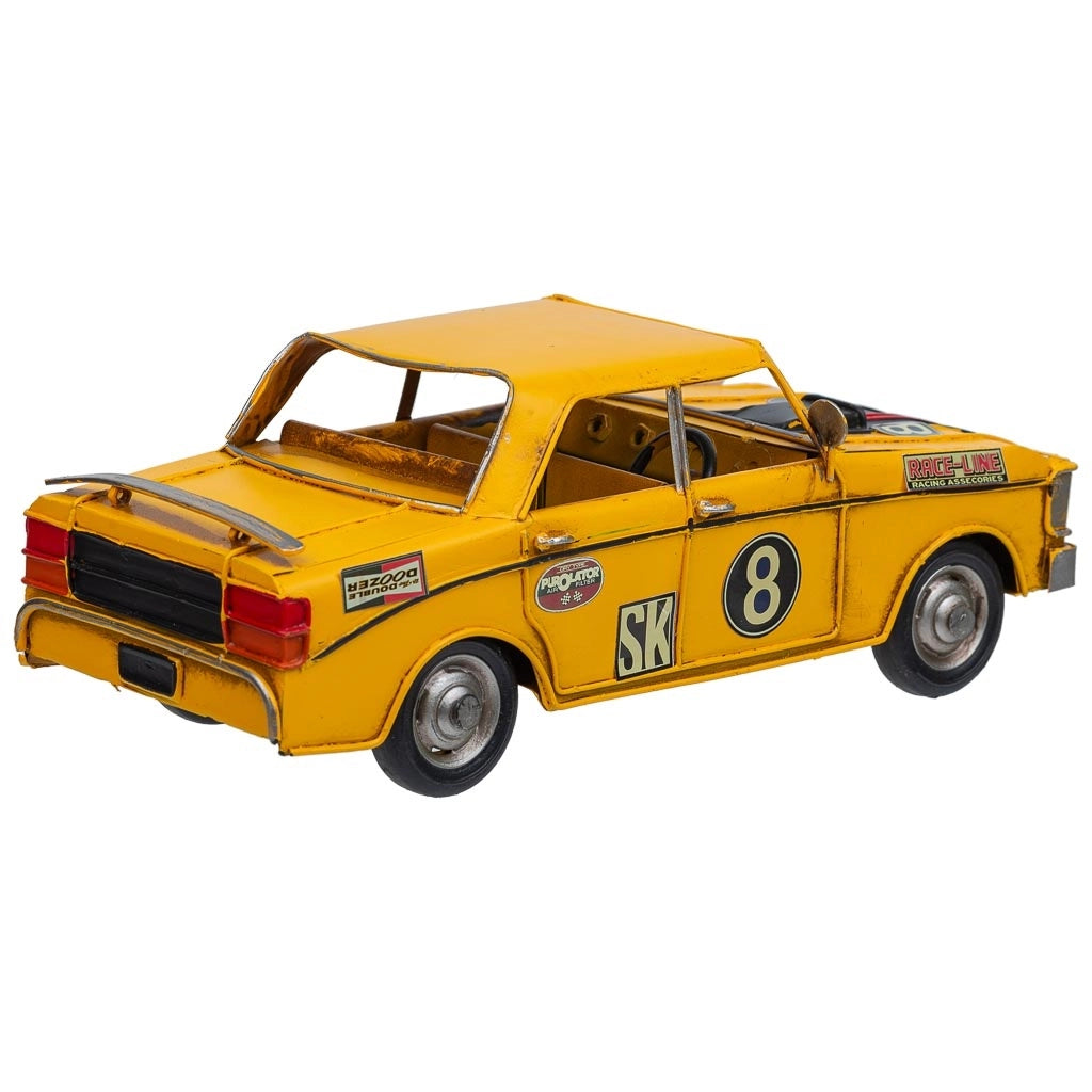 Auto in metallo giallo 27x12,5x9,5h