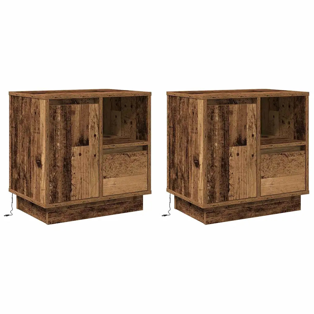 Armadio da Notte 2 pcs Legno vecchio 50 x 34,5 x 50 cm. 869591