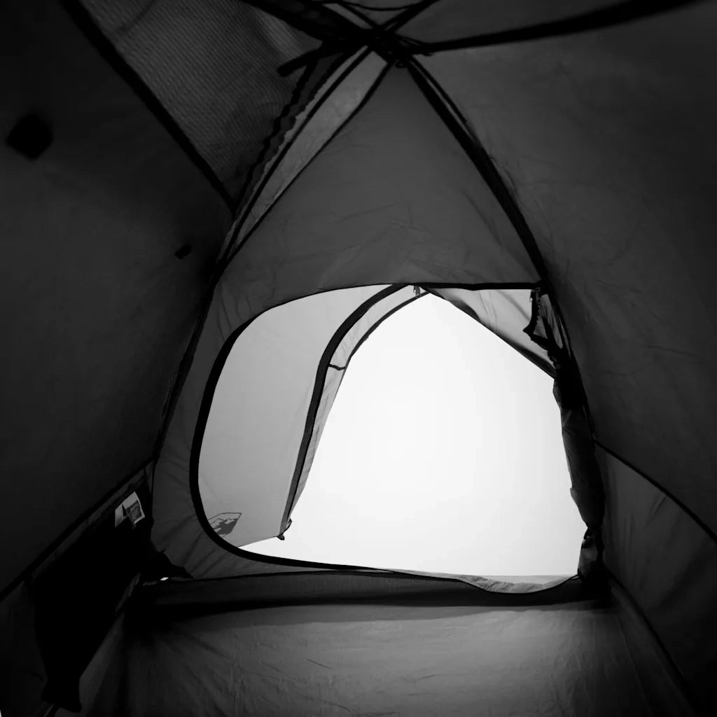 Tenda Campeggio a Cupola 4 Persone Bianca Tessuto Impermeabile 94338