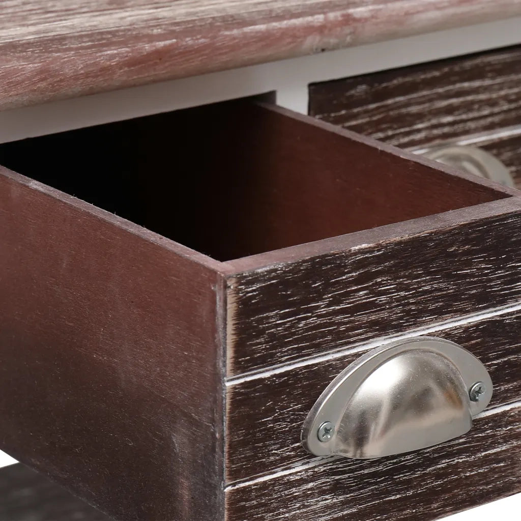 Tavolino Laterale Marrone 40x40x40 cm in Legno di Paulownia 284067