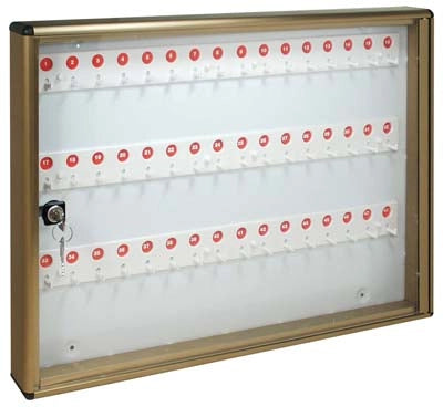 BACHECA PORTA CHIAVI ALUBOX  ALLUMINIO BRONZATO CHIAVI 48 MM 550X50 H.MM 400
