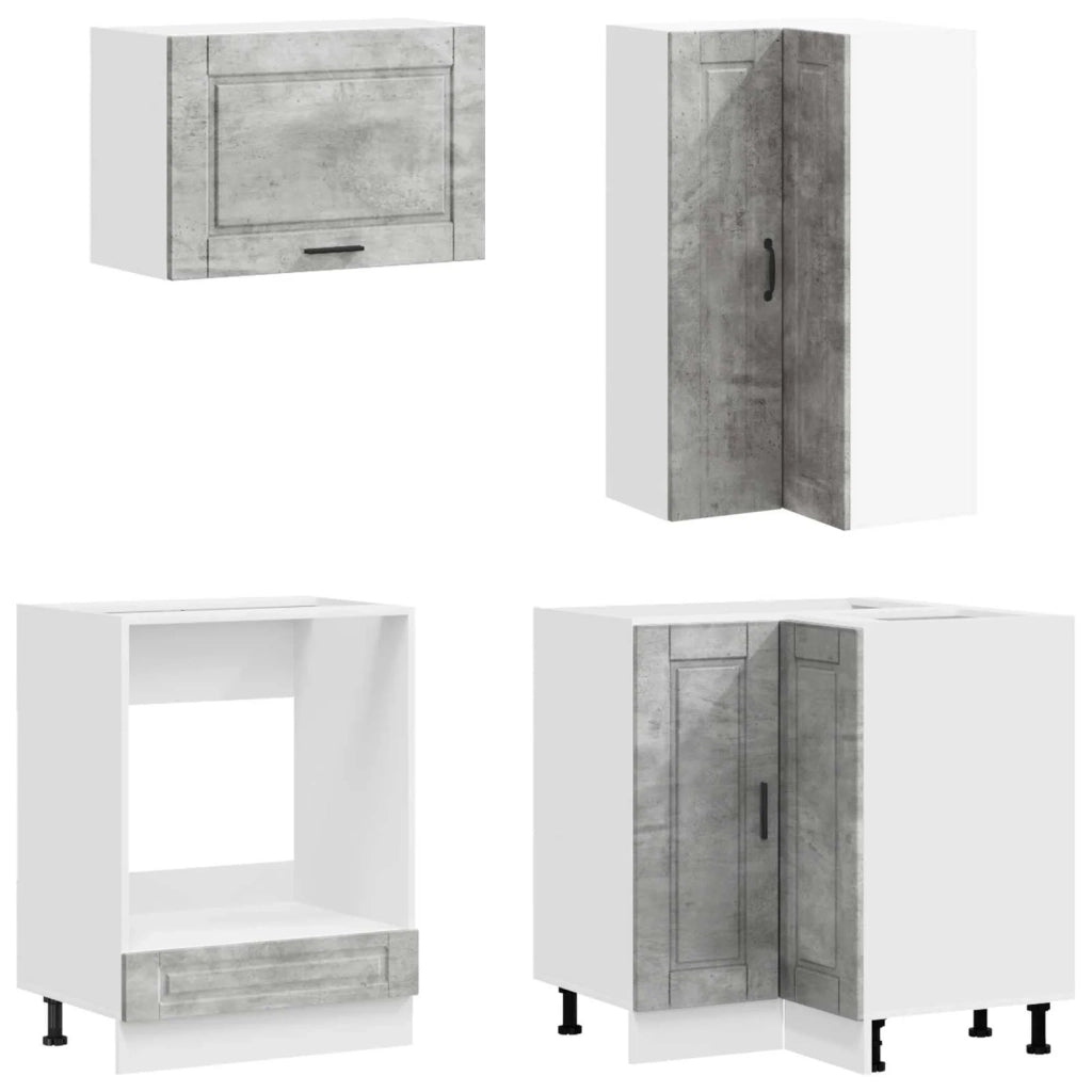Unità Cucina PORTO 8 pcs Grigio Cemento Legno ingegnerizzato 3438424