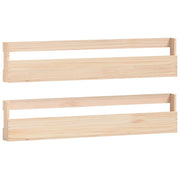 Scarpiere a Parete 2 pz | Mobile per scarpe 110x9x23 cm Legno Massello di Pino