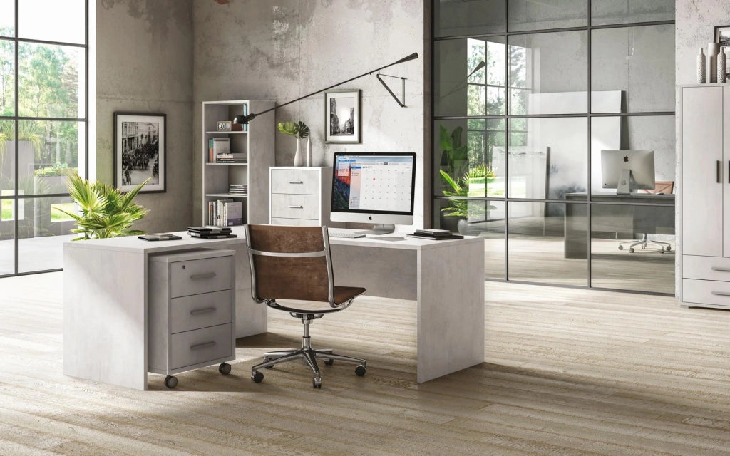 Scrivania Angolare Dx 180x169 h76cm Cemento