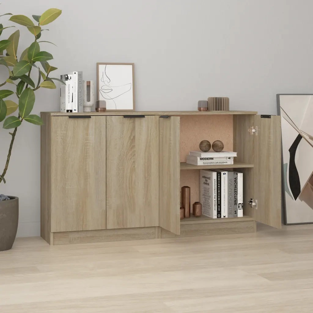 Credenze 2 pz | Madia | Buffet da pranzo | Armadio da pranzo Rovere Sonoma 60x30x70 cm in Legno Multistrato