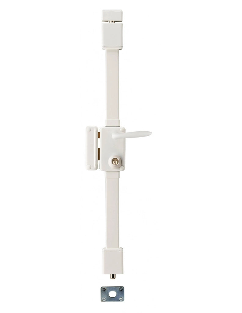 Serratura BELUGA bianca HG5 con quadro maniglia 75 x 130 mm, sinistra, 4 chiavi – THIRARD