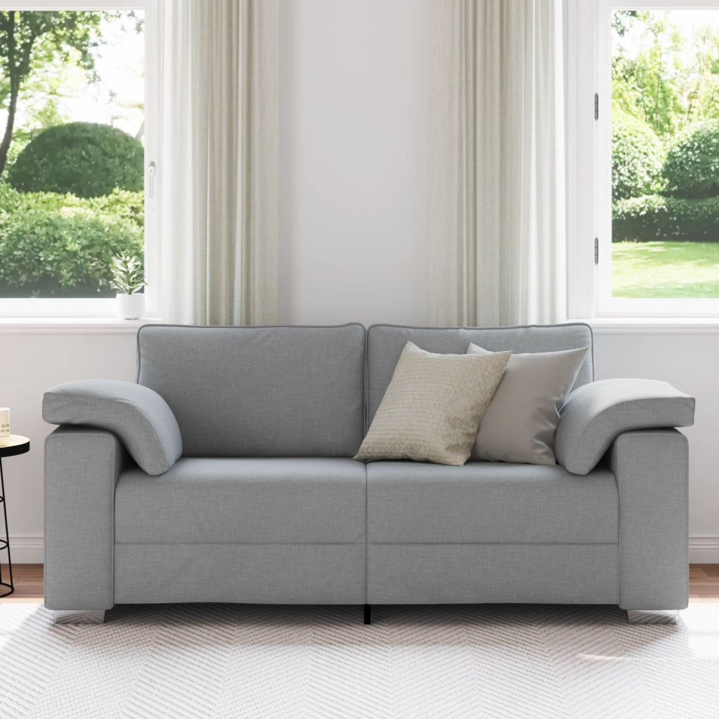 Divano Loveseat  Grigio chiaro 140 cm in tessuto