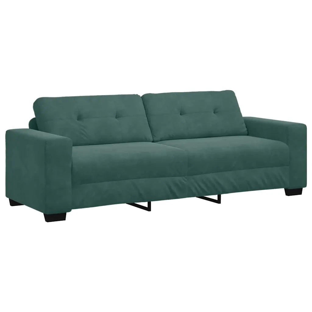 Set di divani 3 pcs Verde Scuro 221 x 80 x 80 cm Velluto 3324641
