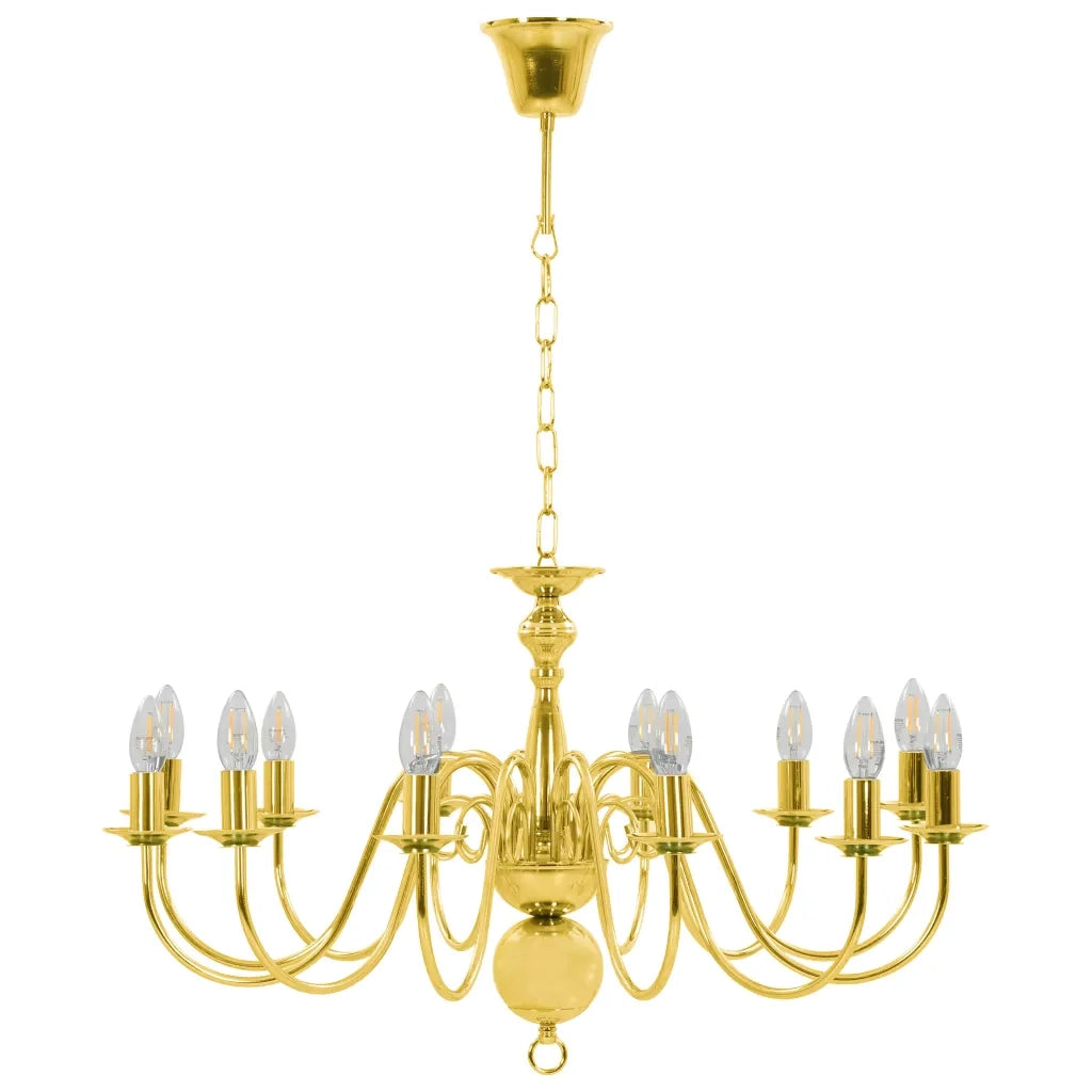 Lampada a sospensione classica 80 x 45 cm design elegante atmosfera accogliente in metallo color oro 02_0046429