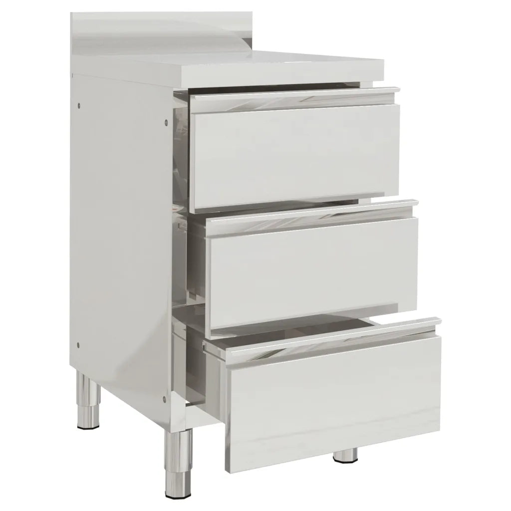 Mobiletto da cucina commerciale con 3 cassetti 50x60x96 cm CFW5360307