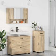 Set di mobili per il bagno con cassetto 3 pcs Rovere Sonoma 3393035