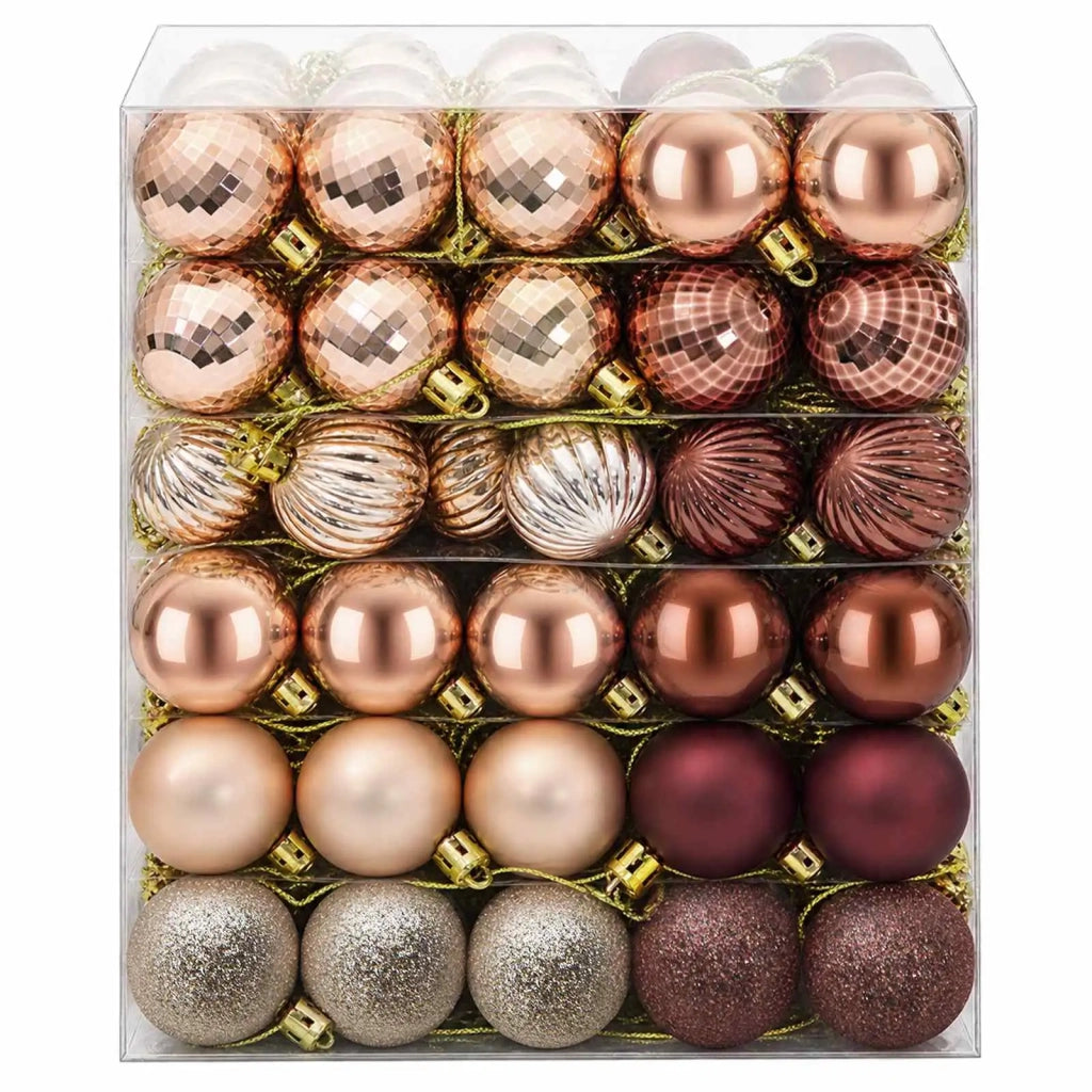 Set di Palline di Natale 150 pz Champagne e marrone 3 cm 42050622