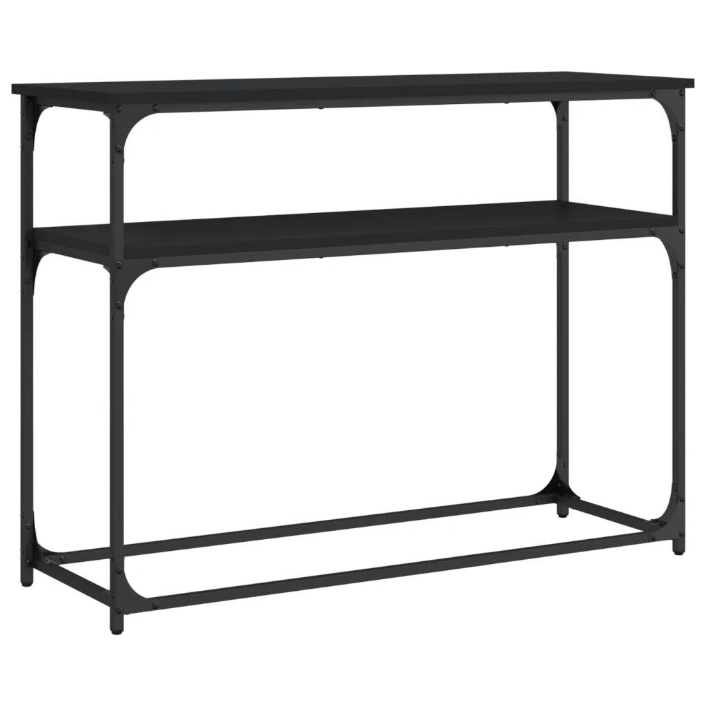 Tavolino Consolle | Tavolo d'Ingresso Nero 100x35,5x75 cm in Legno Multistrato