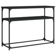 Tavolino Consolle | Tavolo d'Ingresso Nero 100x35,5x75 cm in Legno Multistrato