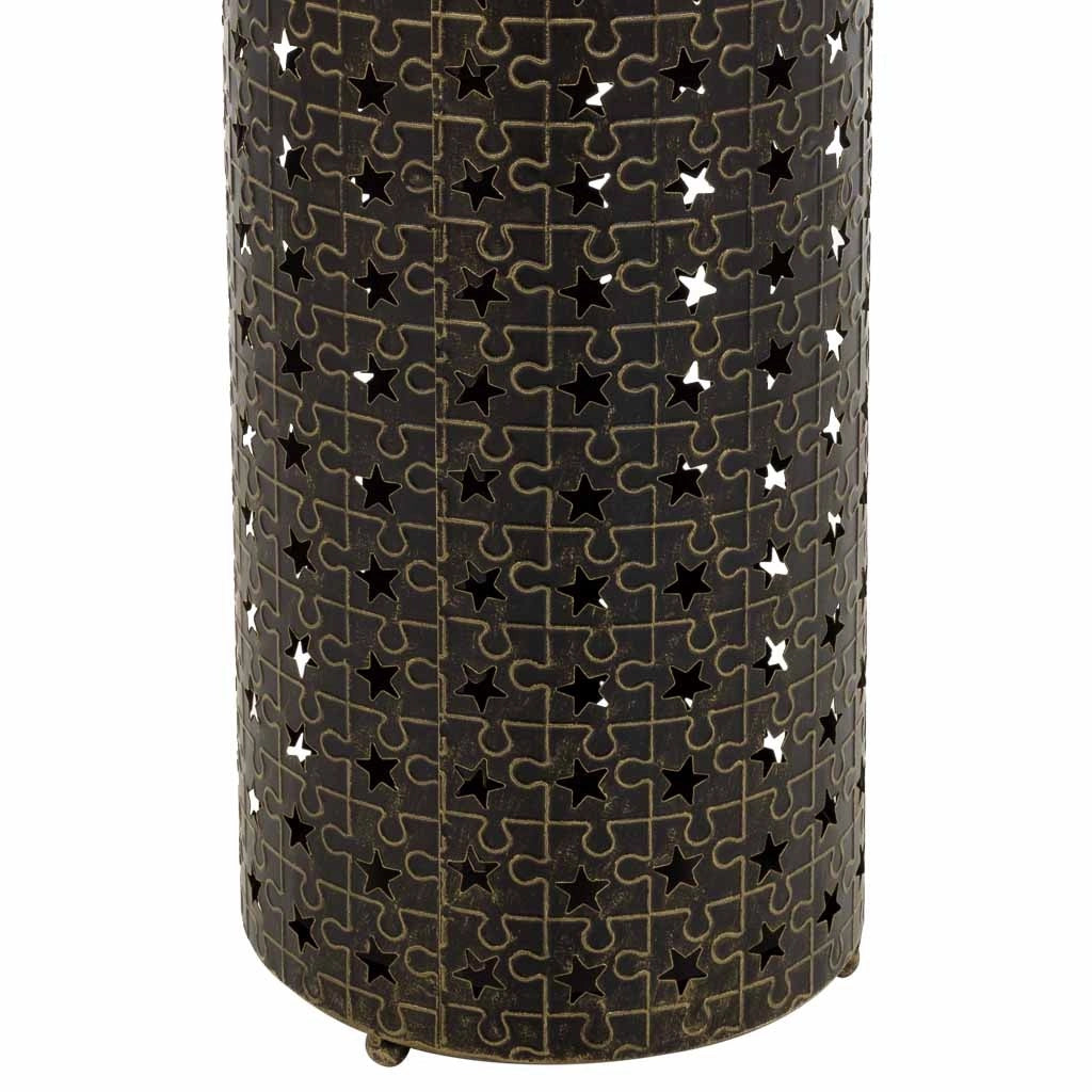 Portaombrelli tondo in metallo nero d20x50h