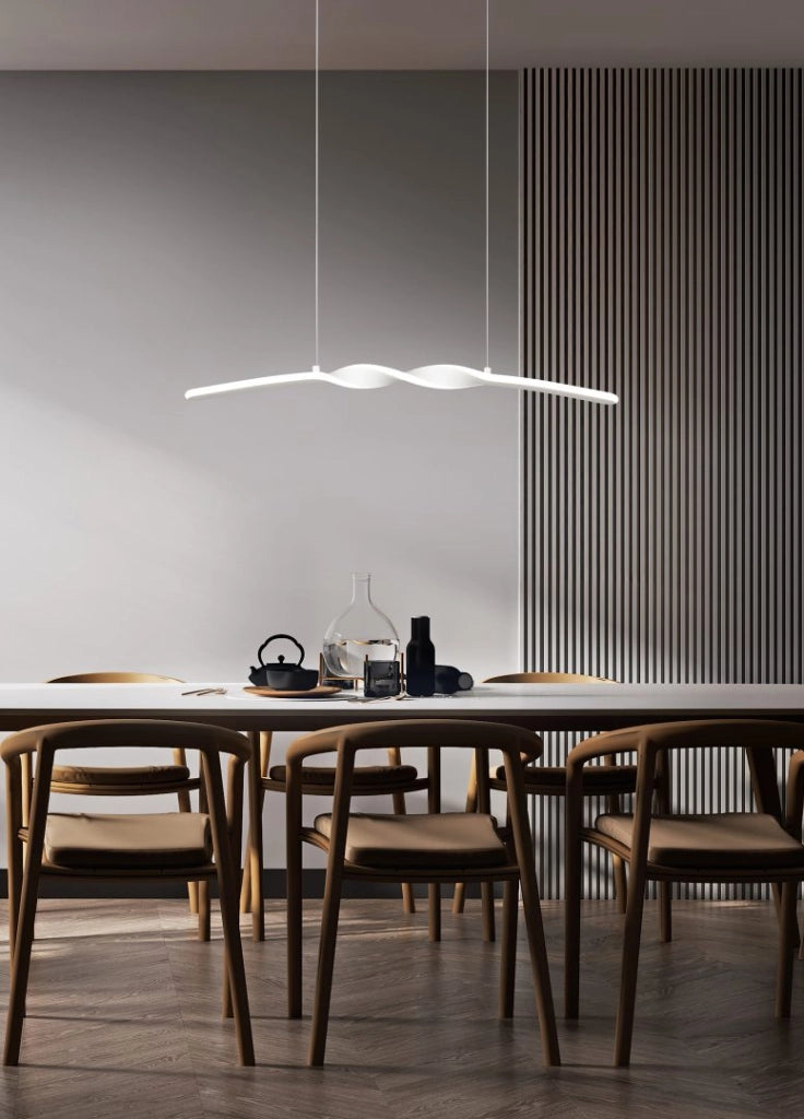 Lampada a sospensione LED, metallo, bianco, L 80 cm, Ginko