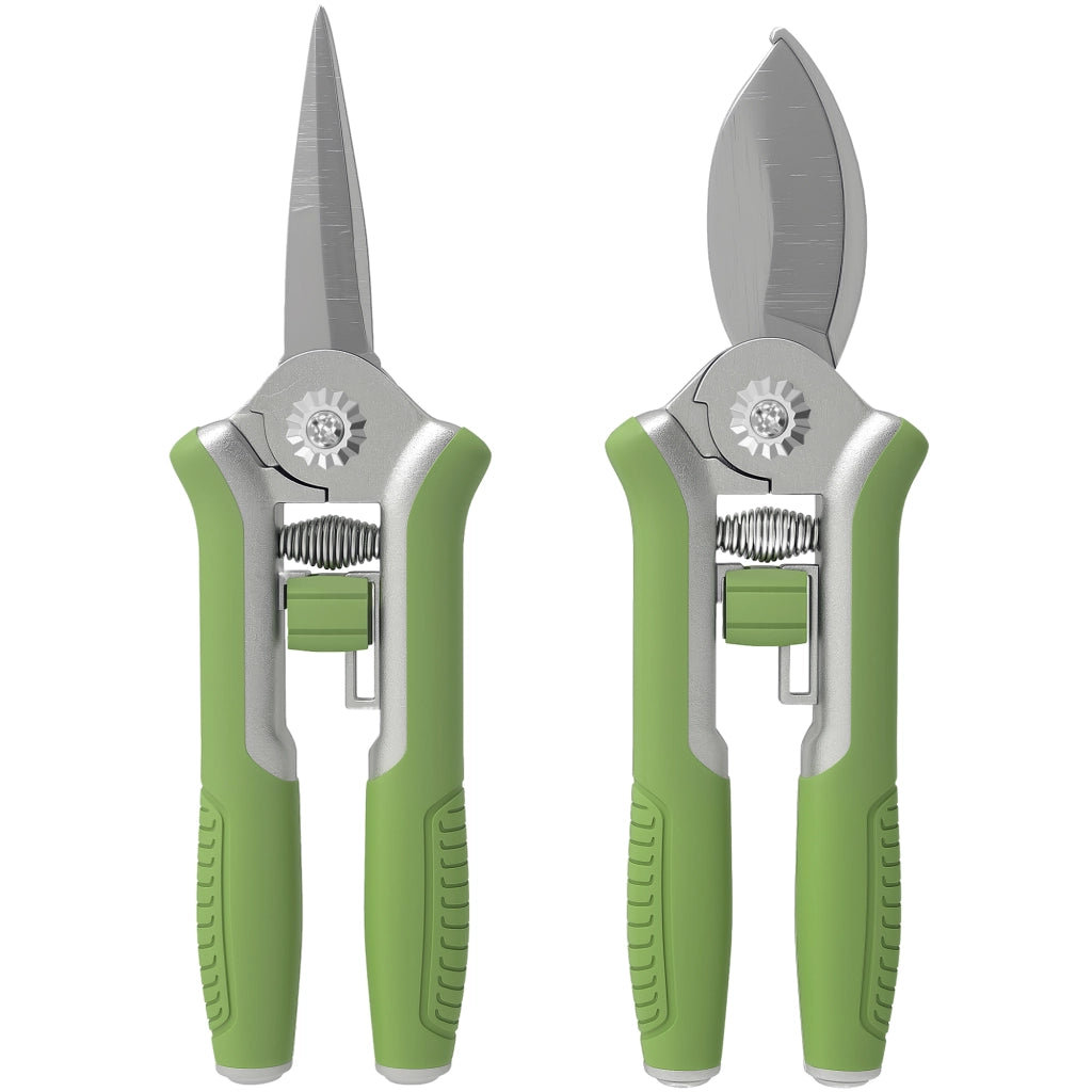 Set da Giardino 2 Pezzi ¨C Zephmum ¨C Verde e Argento Acciaio Inox