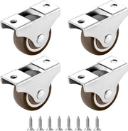 Set di 4 Ruote di Sostegno in Gomma - Silenziose - Ruote di Sostegno con Freno - Sicure per Tipi di Pavimento - Adatte per Interno/Esterno