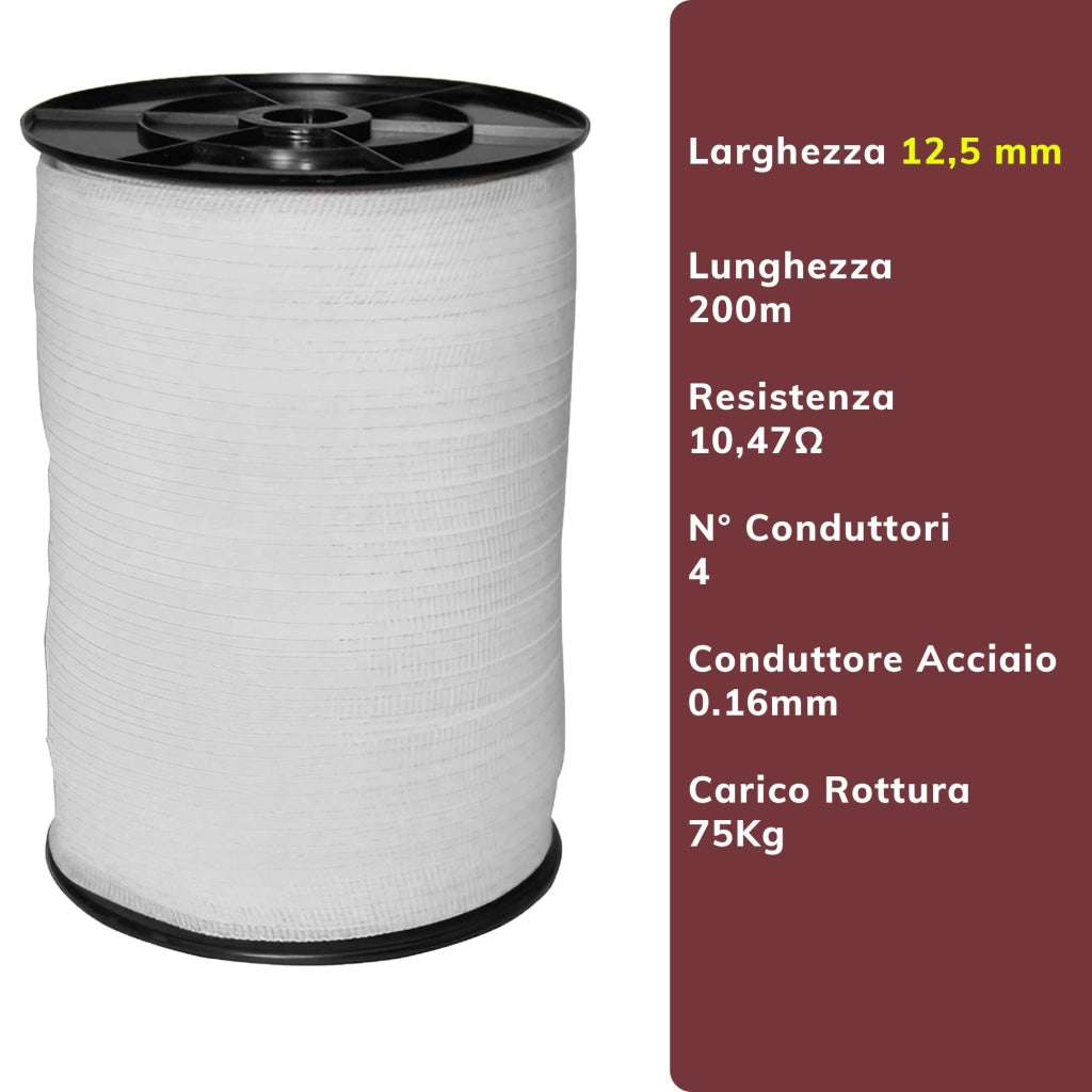 NASTRO PER RECINTI ELETTRICI ELETTRORECINZIONI 20mm