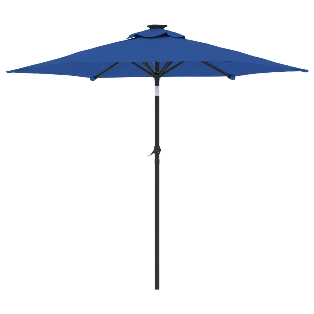 Ombrellone Giardino-Ombrello da Balcone con Palo in Acciaio Azzurro 225x225x212 cm