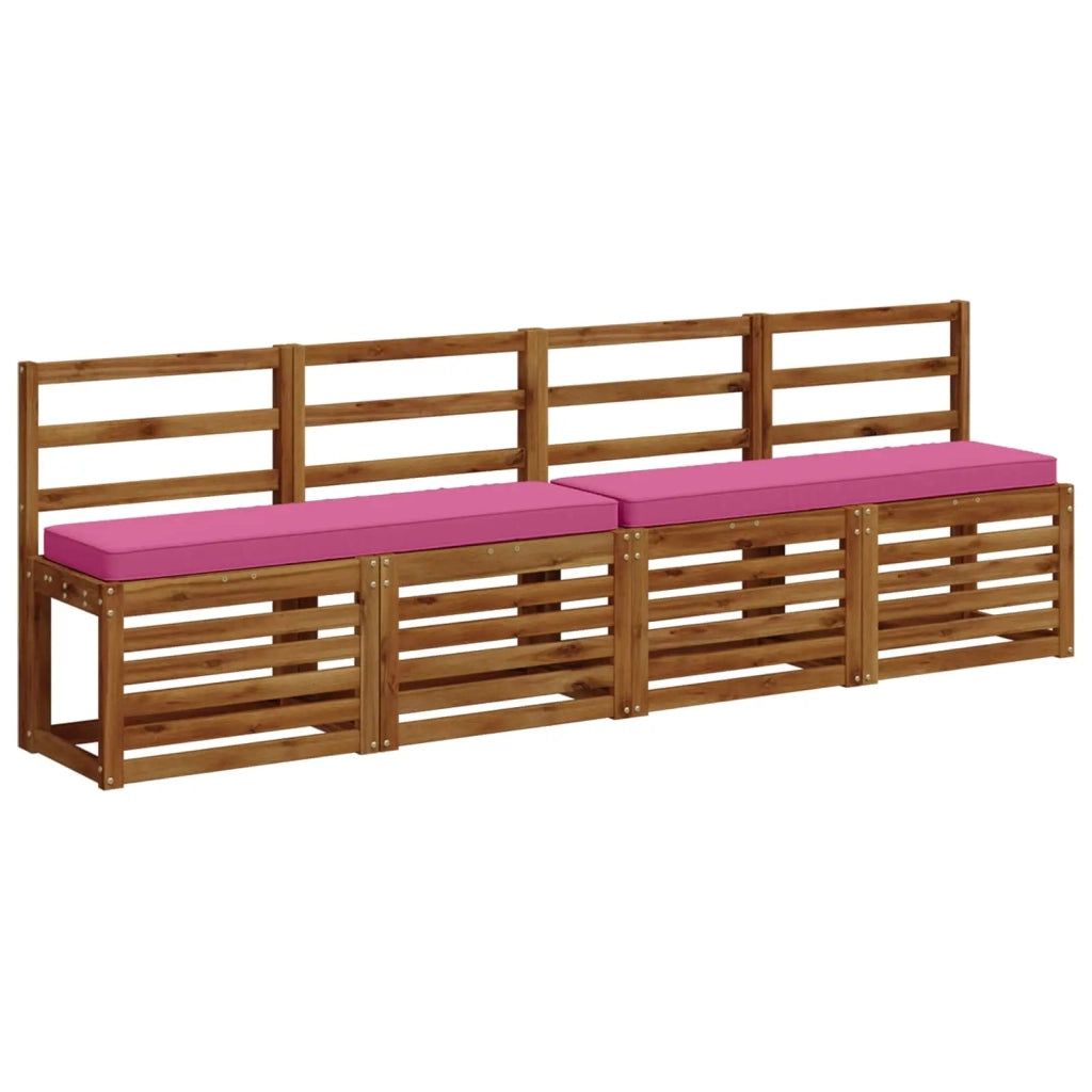Cuscini per Panchina a 2 Pezzi VUGHT 2 pcs 100% Poliestere Rosa 950521
